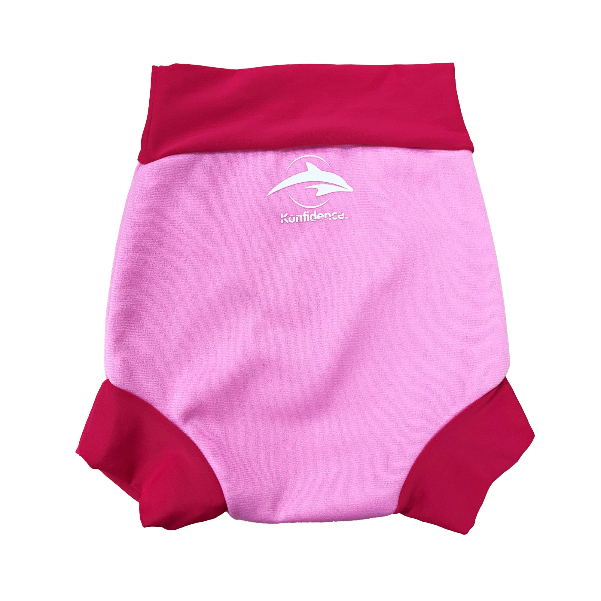 Konfidence Splashy Nappy – Reusable Eco-Friendly Swim Nappy Cover Made Using Recycled Plastics (3–36mths) (Pink/Rubine, 6-9 Months), pink/rubine, 6-9 Months