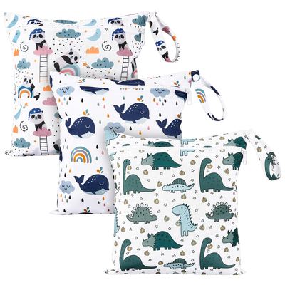 Waterproof wet bag for carrying used cloth nappies and wet swimwear